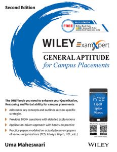 Wiley's ExamXpert General Aptitude for Campus Placements, 2ed