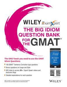 Wiley's ExamXpert The Big Idiom Question Bank for the GMAT