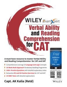 Wiley's ExamXpert Verbal Ability and Reading Comprehension for CAT