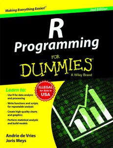 R Programming For Dummies, 2ed